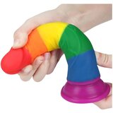 Lovetoy Prider - realistični dildo - 19 cm (mavrica) | Shoptok.si