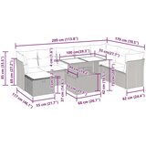  Vrtna garnitura - 9-dijelni set vrtnih sofa s jastucima crni od poliratana bagrem - Crna sa spremištem 1 | shoptok.hr