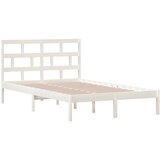  Okvir za krevet od masivne borovine bijeli 120 x 200 cm | shoptok.hr