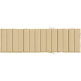  Jastuk za ležaljku prošarani bež 200 x 60 x 4 cm od tkanine | shoptok.hr