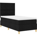  s opruga kutije s uzglavljem Crna 100 x 200 cm tkanina | shoptok.hr