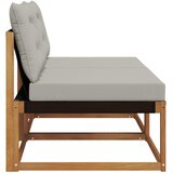  2 Komad Srednja sofa za van Čvrsto drvo akacije i Textilene | Eponuda.com