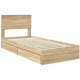  Okvir za krevet s ladicama Sonoma hrast 90 x 200 cm | shoptok.hr