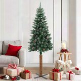  Tanko božićno drvce s pravim drvom i snijegom zeleno 180 cm | shoptok.hr