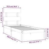  Okvir za krevet od masivnog drva 90 x 190 cm jednokrevetni | shoptok.hr