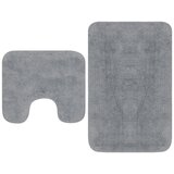 vidaXL Komplet kopalniskih preprog 2 kosa blago sive barve | Shoptok.si
