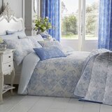 HOMESCAPES Prevleka za Odejo s Francoskim Toile Vzorcem v Modri Barvi, 135x200 cm, (20747770) | Shoptok.si