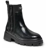 PepeJeans Škornji Zip Boots PLS50479 Črna