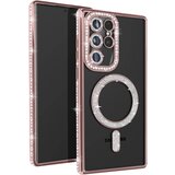 AVIZAR Diamantno ohišje za Samsung Galaxy S23 Ultra MagSafe Contour Strass, Šampanjec roza, (5000014527) | Shoptok.si