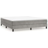  Box spring postelja z vzmetnico svetlo siva 180x200 cm žamet, (20789960) | Shoptok.si