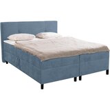 MID.YOU POSTELJA Z VZMETNICO 180 cm x 200 cm , les, tekstil modra | Shoptok.si