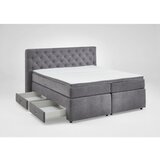 MID.YOU POSTELJA BOXSPRING 160 cm x 200 cm , tekstil siva | Shoptok.si
