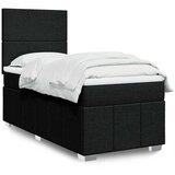 Box spring krevet s madracem crni 90x190 cm od tkanine Slike