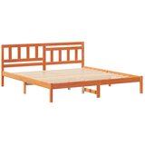  Krevetna konstrukcija s uzglavljem Vosak smeđa 150 x 200 cm | shoptok.hr