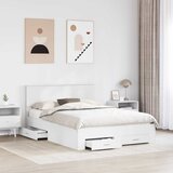  Krevetna konstrukcija Bijelo 160 x 200 cm Konstruirano drvo | shoptok.hr