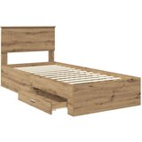  Okvir za krevet s uzglavljem Umjetnički hrast 90 x 200 cm | shoptok.hr