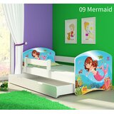  Dječji krevet ACMA s motivom, bočna bijela + ladica 180x80 cm 09 Mermaid | shoptok.hr
