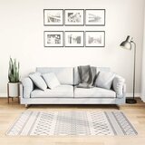  Perivi tepih 80 x 150 cm crno-bijeli | shoptok.hr