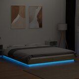  Okvir za krevet s LED svjetlima boja hrasta 160 x 200 cm drveni | Eponuda.ba