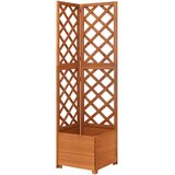 Maison Chic Kotno cvetlično korito z oporno mrežo 40x40x150 cm les jelke, (21790340) | Shoptok.si
