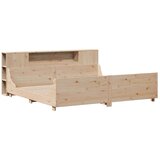  Posteljni okvir brez vzmetnice 200x200 cm trdna borovina | Shoptok.si