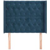  Vzglavje z ušesi temno modro 103x16x118/128 cm žamet, (20793145) | Shoptok.si