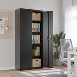 vidaXL arhivska omara črna 90x40x200 cm jeklo | Shoptok.si