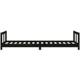  Otroški posteljni okvir črn 80x200 cm trdna borovina, (20916833) | Shoptok.si