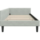  Kutni okvir kreveta Svijetlo siva 100 cm x 200 cm Baršun | shoptok.hr