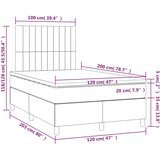 Box spring krevet s madracem svjetlosivi 120x200 cm baršunasti | shoptok.hr