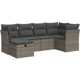  6-dijelni set vrtnih sofa od poliratana s jastucima sivi | shoptok.hr
