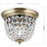 Orion dlu 1840/26 - kristalno plafonsko svetlo plafon 1xE27/40W/230V pr.26 cm bronza | Eponuda.com