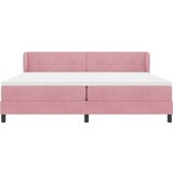 Box Spring postelja z vzmetnico roza 200x200 cm žamet, (22051145) | Shoptok.si