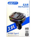  BLUETOOTH FM TRANSMITER CAR 911 605 3.1A+PD Cijene