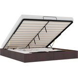 vidaXL Otomanski posteljni okvir brez vzmetnice temno rjava 180x200 cm | Shoptok.si
