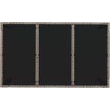  Vrtni stol sa staklenom pločom sivi 150x90x75 cm od poliratana | shoptok.hr