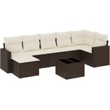  8-dijelni set vrtnih sofa s jastucima smeđi od poliratana | shoptok.hr