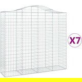  Obokane gabion košare 7 kosov 200x50x180/200cm pocinkano železo | Shoptok.si