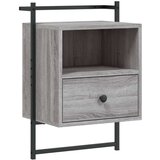 vidaXL Stenska nočna omarica 2 kosa siva sonoma 40x30x61 cm inž. les | Shoptok.si