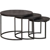  Mize za kavo z gnezdenjem 3 pcs Črna Trdna mangova les in jeklo, (5000120507) | Shoptok.si