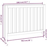 vidaXL Pokrov za radiator 108,5x19x84 cm trdna borovina | Shoptok.si