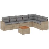  8-dijelni set vrtnih sofa od poliratana s jastucima bež | shoptok.hr