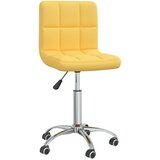 vidaXL Okretna uredska stolica od tkanine boja senfa | shoptok.hr