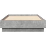  Okvir kreveta s LED svjetlima siva boja betona 75 x 190 cm | Eponuda.com