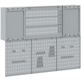  Set alata s ormarom i pegboardom od 6 dijelova zidna montaža crni metal | shoptok.hr