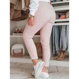 DStreet Spodnie damskie slim fit z paskiem LINESKA różowe | shoptok.hr