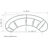 Livetastic Wohnlandschaft inkl. Hocker, rebrasti žamet siva | Shoptok.si