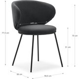 Marckeric Tamno sive blagovaonske stolice u setu 2 kom Rush – | shoptok.hr