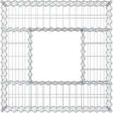  Gabionski uzdignuti krevet Srebrno 80 x 80 x 20 cm - 80 x 80 x 20 cm | shoptok.hr