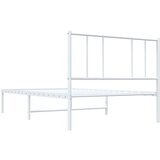  Metalni okvir za krevet s uzglavljem bijeli 107x203 cm | shoptok.hr